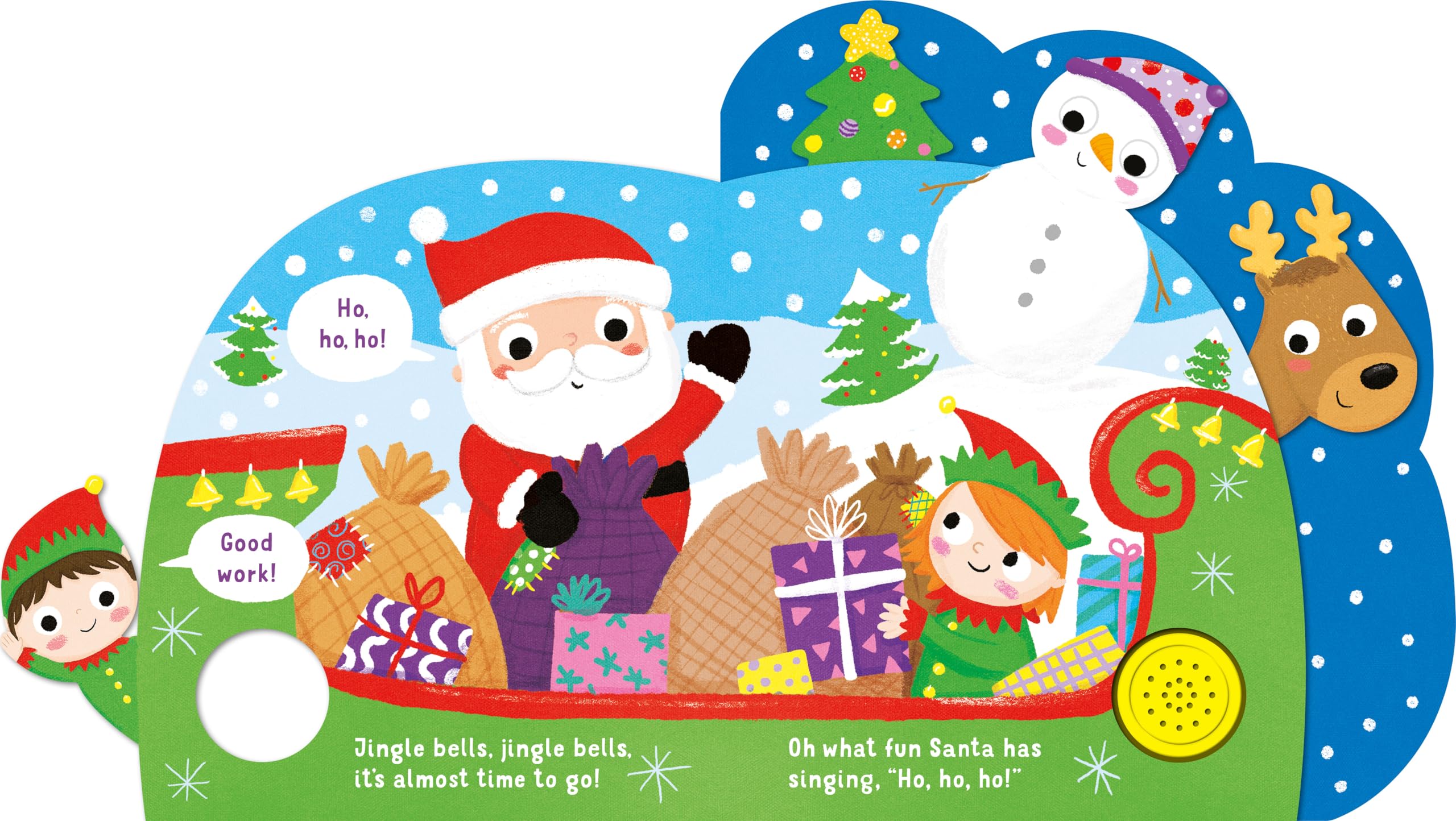 Jingle Bells: Sing-Along 1-Button Christmas Themed Book with Interactive Tabs Invite Children to Touch & Turn Pages: Sing Along Song Book
