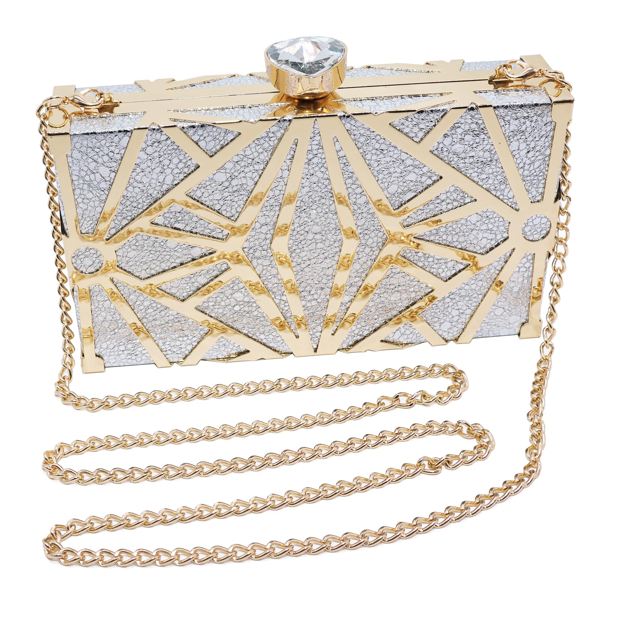 Milisente Gold Clutch Purses For Women Metallic Bridal Evening Clutch Bags Evening Formal Handbags