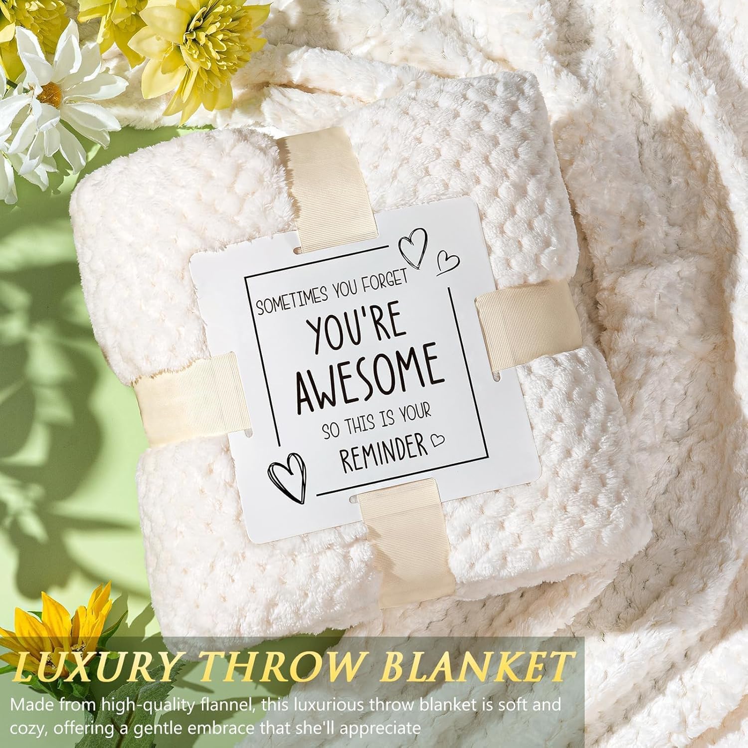 Birthday Gifts for Women Self Care Get Well Soon Gift Baskets, Spa Care Package Thinking of You Gift Set, Sympathy Inspirational Sunflower Valentines Day Gifts for Her Women Mom Friends Sister Wife - Image 8