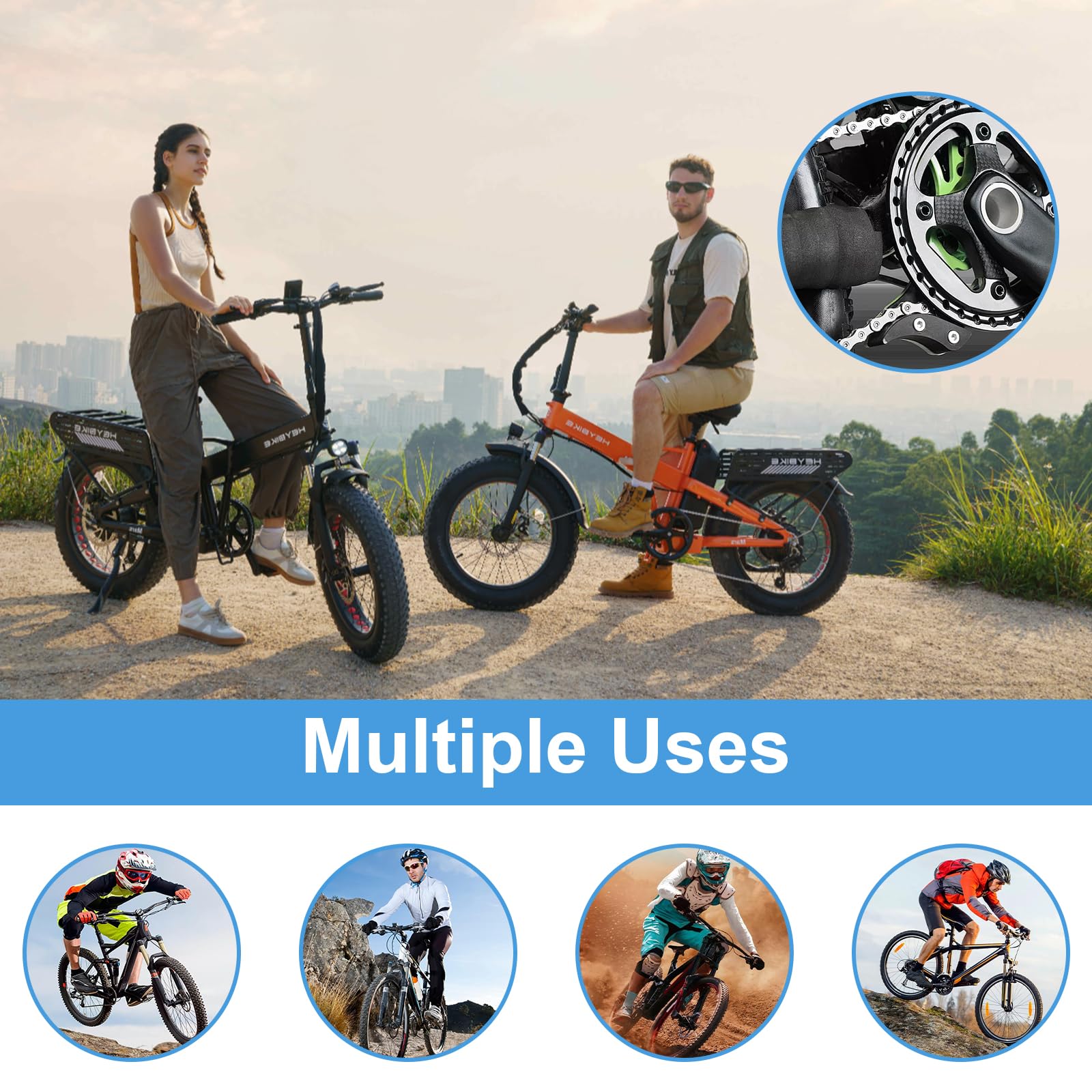 Chaîne De Vélo HUFATWINS 8/9/16/18/24/27 Vitesses – Acier, Course/BMX/montagne (neuf)