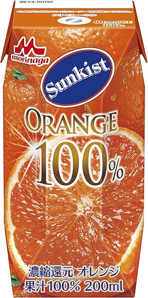 Amazon サンキスト 100 オレンジ 0ml オレンジジュース 紙パック 飲料 ドリンク 飲み物 常温保存 24本 森永乳業 野菜ジュース フルーツジュース 通販