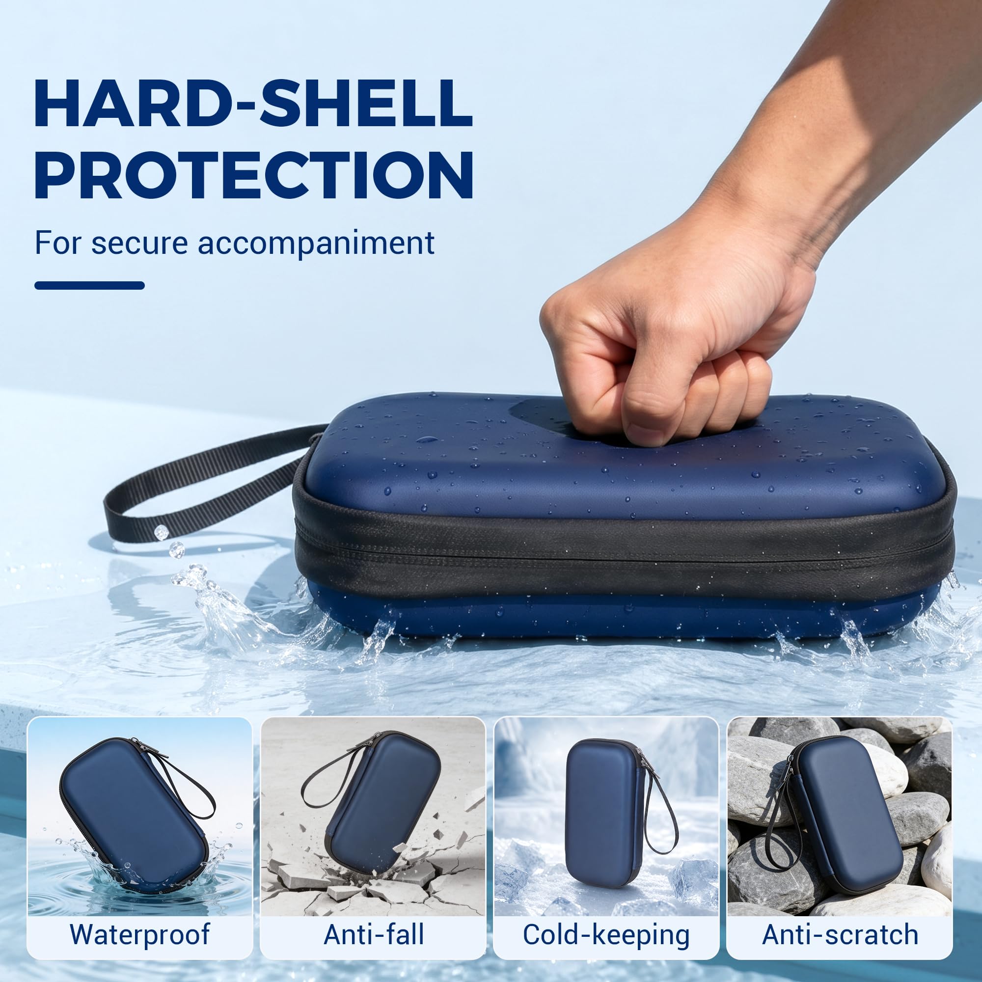 Mallette de voyage isotherme pour insuline, approuvée par la TSA, petite, pour médicaments réfrigérés, avec 2 packs de glace réutilisables.