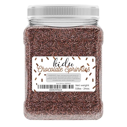 Kidu Rainbow Sprinkles (24 onzas, chocolate)