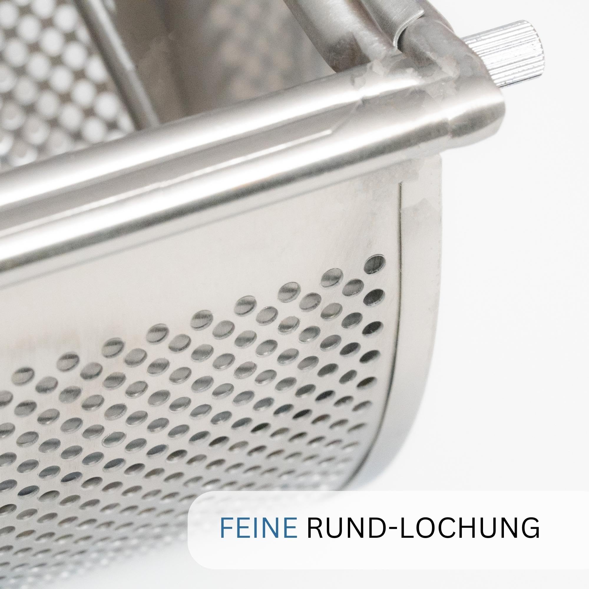 Westmark Kartoffelpresse, Mit Rund-Lochung, Rostfreier Edelstahl, Länge: 30 cm, Triangel, Silber, 61262260