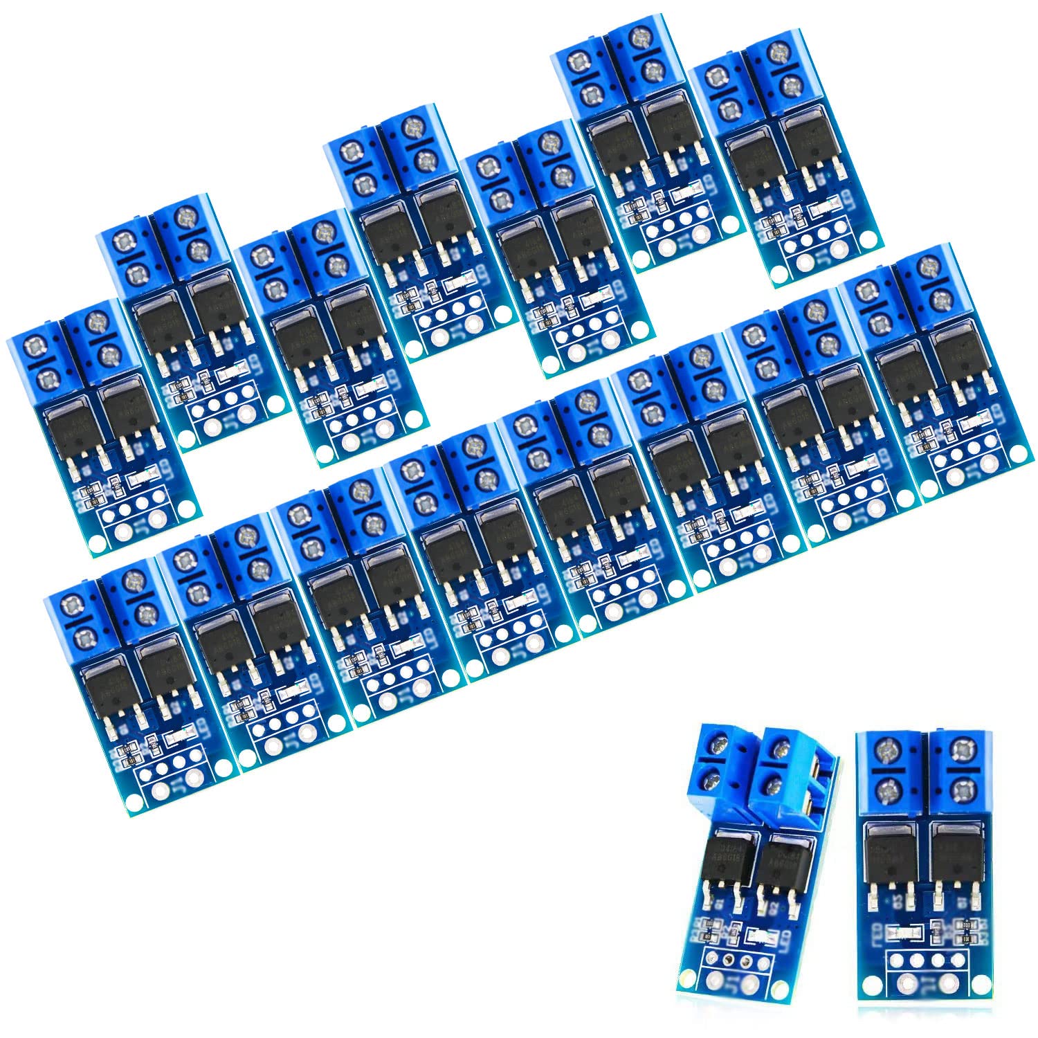 Dual MOSFET Driver Module DC 5-36V 15A 400W PWM Regulator For ESP32 & Arduino - High-Power MOS Board