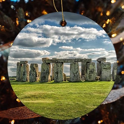Miniatura 4 de Stonehenge - Adornos de Navidad para colgar en el árbol de Navidad, adorno de porcelana de doble cara, regalo para amigostour pal