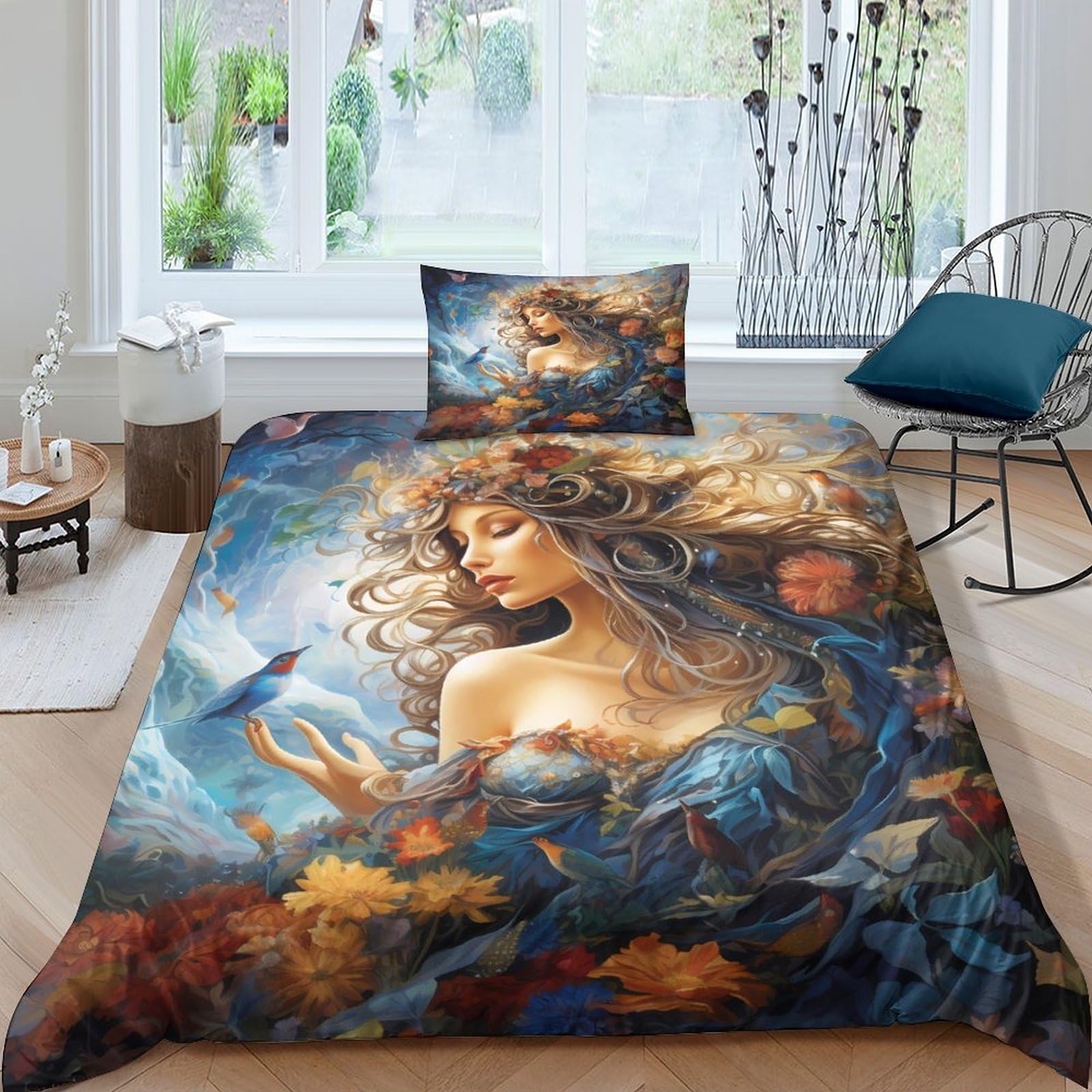 Housse de couette papillon 135x200 parure de lit enfant et adulte