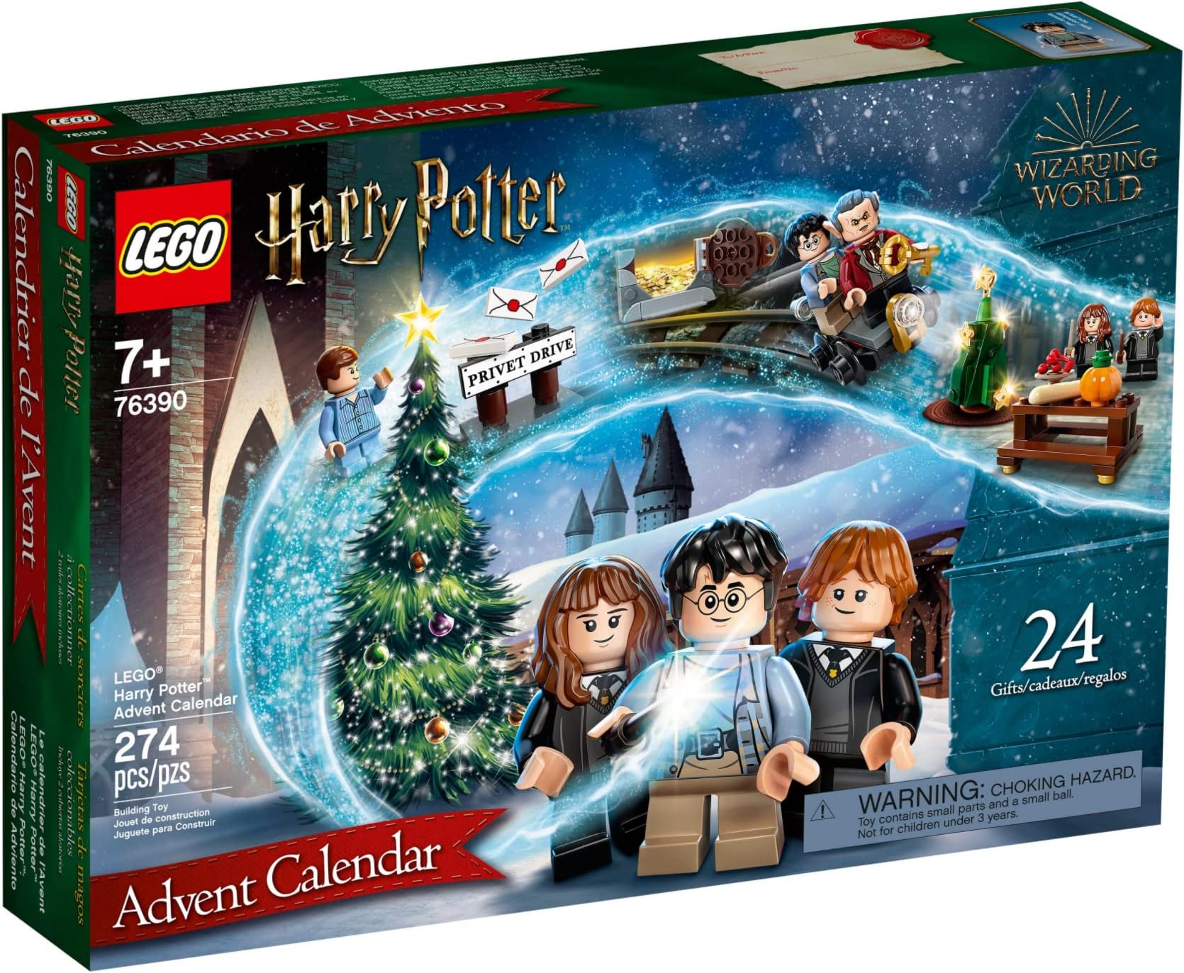 LEGO 76390 Harry Potter Advent Calendar 2021,Christmas Countdown Calendar for Kids(274 Pieces)