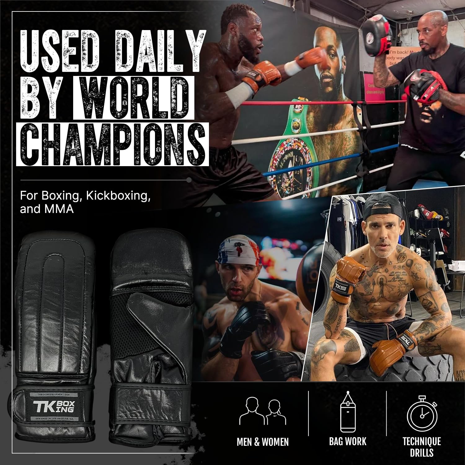 TK Gladiator-Boxhandschuhe, perfekt für Handstärkung, Boxen, Kickboxen, MMA für Männer und Frauen