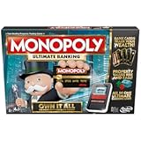 Hasbro Gaming Monopoly Ultimate Banking Edition Board Game for Families and Kids Ages 8 and Up&comma; Electronic Banking Unit &lpar;Amazon Exclusive&rpar;