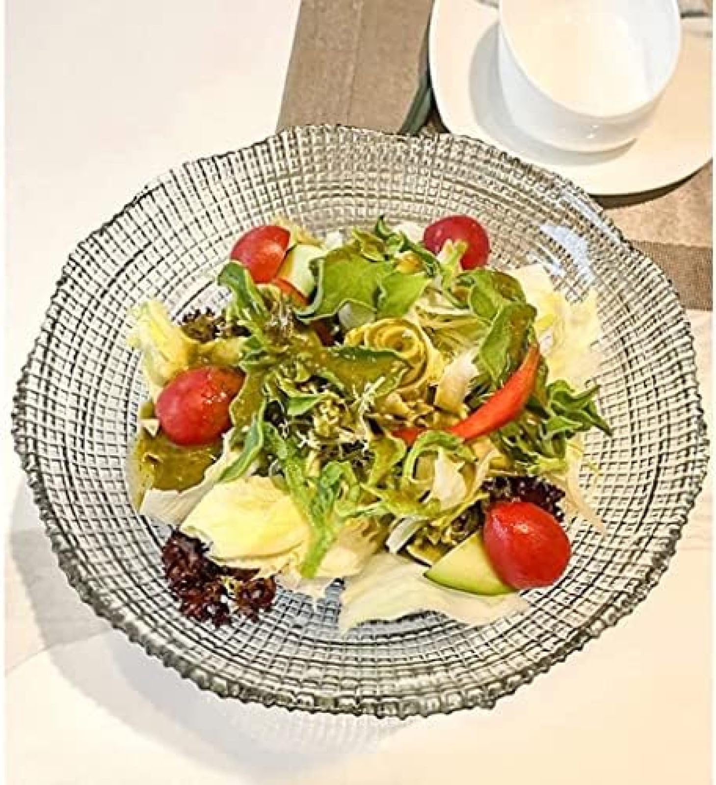 Insalatiera Ciotole Per Pasta Ciotola Di Vetro Insalatiera Insalatiera Per Interni In Vetro Posate Per La Tavola Ciotola Alta In Vetro Sashimi Piatto Per Verdure Ciotola Alta Tonda In Vetro Zuppe