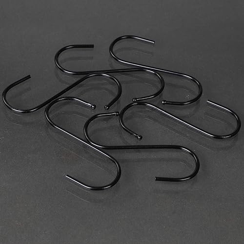 Miniatura 9 de Remzly Paquete de 30 ganchos en S para colgar de 3.5 pulgadas, ganchos de acero al carbono resistentes para utensilios de cocina, plantas, ollas,