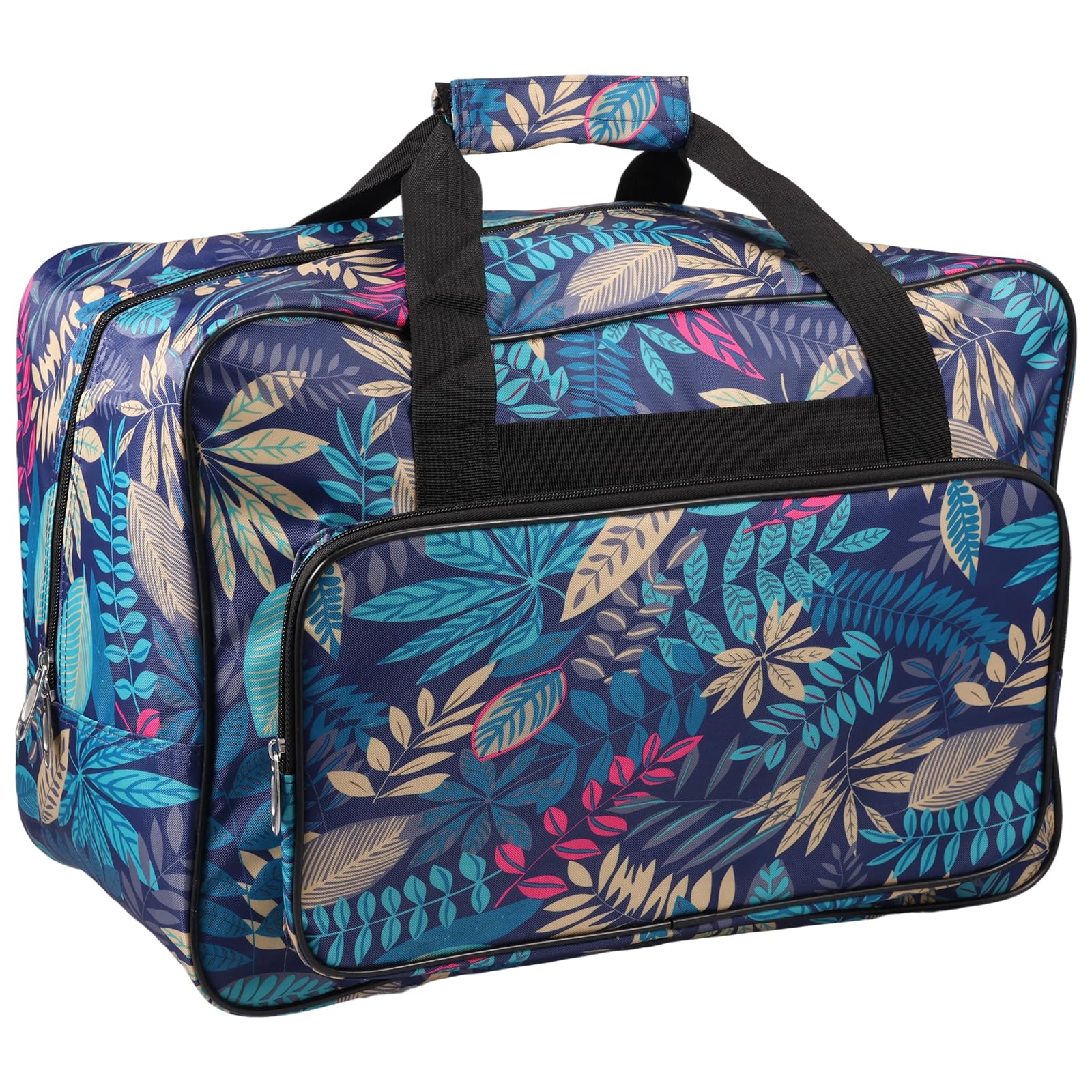 Sesaver Sewing Machine Bag Large Capacity Sewing Machine Carrying Case Oxford Waterproof Tote Storage Bag with Zipper Pockets and Handles(Peacock Green)