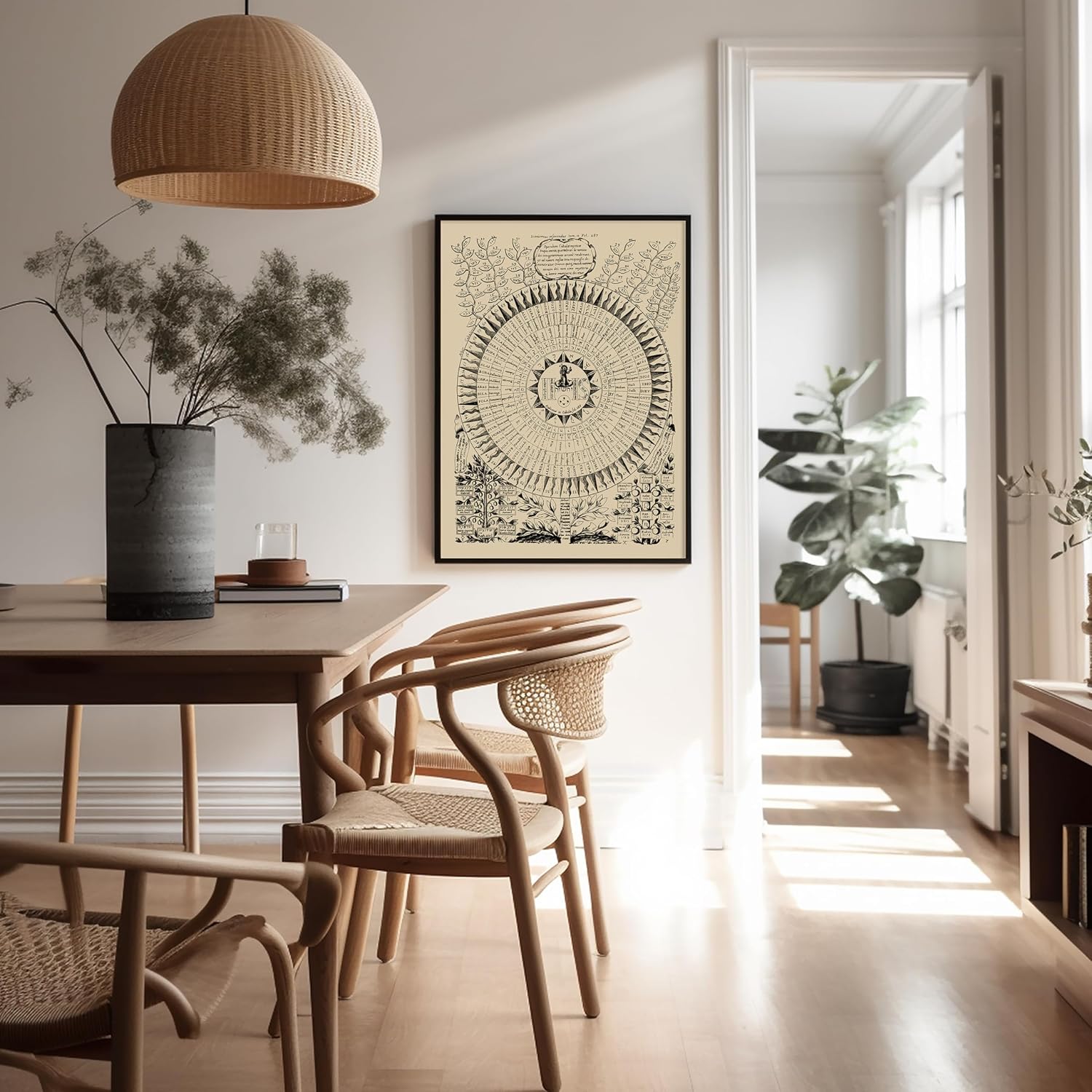Poster Master Vintage 72 Names of God Poster - Retro Mythology Print - Oedipus Aegyptiacus Art - Spiritual Art - Gift for Men & Women - Wall Decor for Living Room or Bedroom - 8x10 UNFRAMED Wall Art