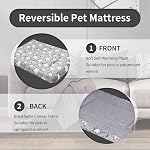 Lit de lit pour petits chiens, 24x16 Tapis en peluche courte de pouce, pad en Kennel mince de 1,6 po, lavable en machine idéal pour 24-Inch Crates de chiens