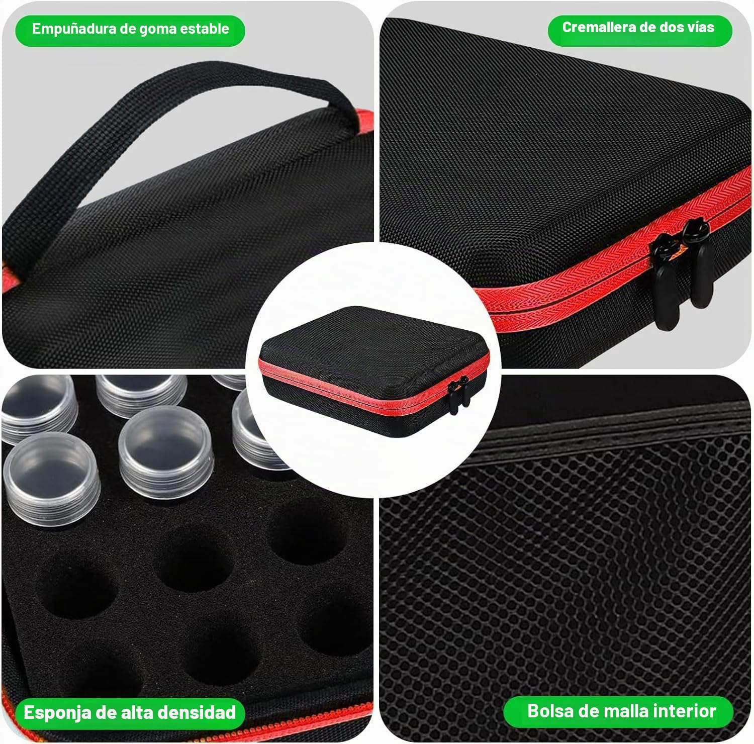 60 Ranuras Caja de Almacenamiento de Semillas,Pintura de Diamantes,Caja Organizadora de Semillas con Bolsa y Pegatinas,Organizador de Accesorios para Joyas,Manicura,Semillas