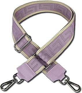 Florence OGF001JE OGF001JE - Cinturón bohemio de lona para mujer, color lila y lavanda beige, Morado Lavanda Beige, mittel 140x5cm, Correa de transporte