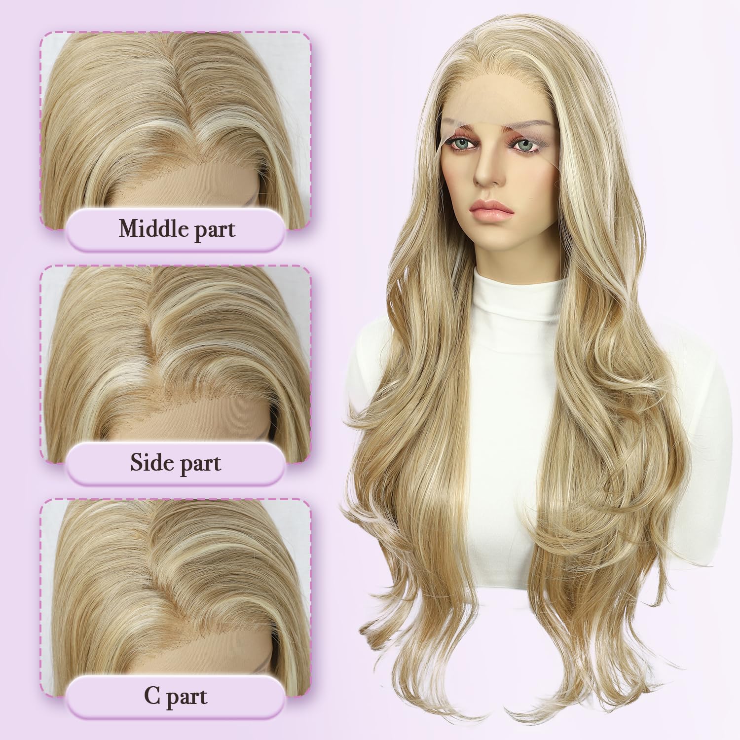 SOMIARIK Blonde Layered Lace Front Wig - Image 4