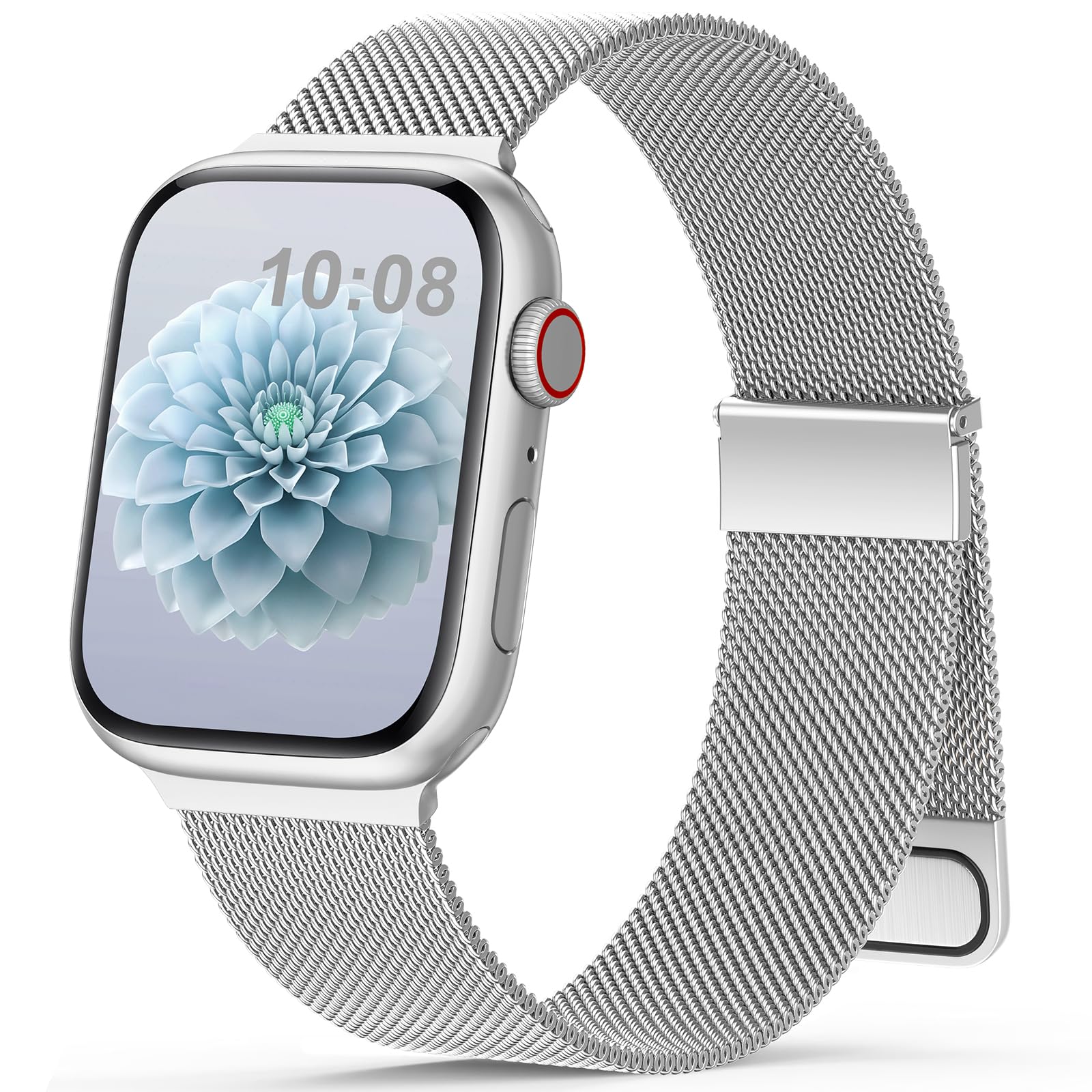 Ersatzarmband Kompatibel mit Apple Watch Armband 40mm 41mm 42mm 44mm 38mm 45mm 46mm 49 Damen Herren Einstellbar Magnetisch Metall Edelstahl Armbänder für iWatch SE Ultra Series 11 10 9 8 7 6 5 4 3 2 1