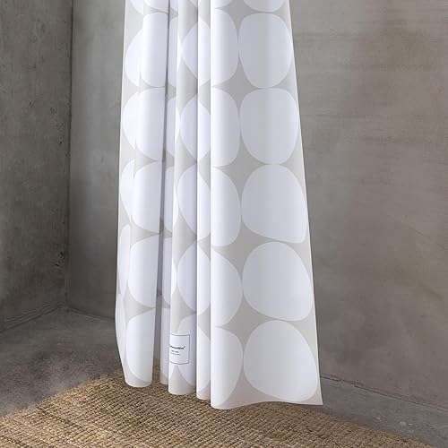 Miniatura 8 de Cortina de ducha hecha en Corea, sin costuras, resistente al agua, (71 pulgadas de ancho x 74 pulgadas de largo) Incluye 12 ganchos de plástico para