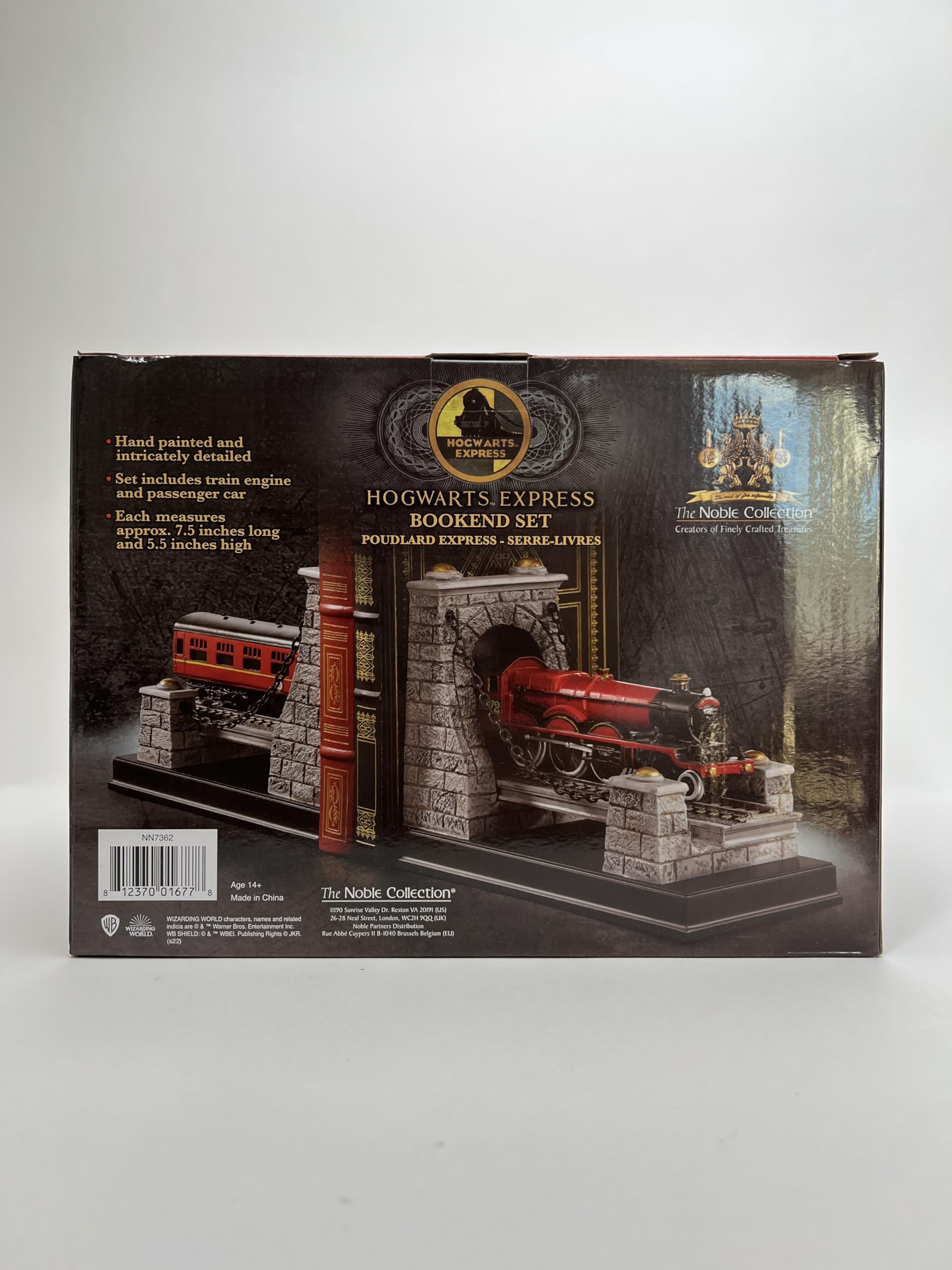 The Noble Collection Harry Potter Hogwarts Express Bookends - Two 5.5in (14cm) Hand Painted Resin Train Bookends - Officially Licensed Film Set Movie Props Gifts