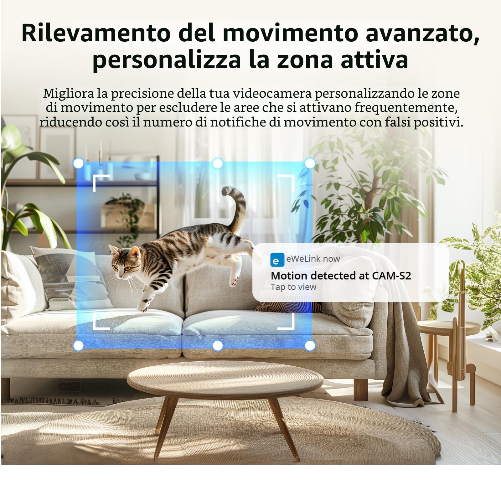 Videocamera Sorveglianza Smart WiFi Indoor Slim Gen2 AI 1080P Full HD