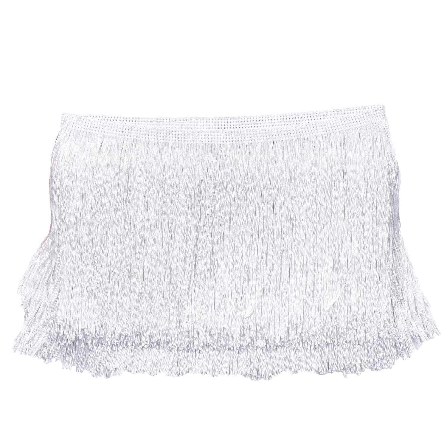 15 cm x 3 m fringe border, fringe tape, decorative ribbon, dance fringe, cut fringe, silk tassel