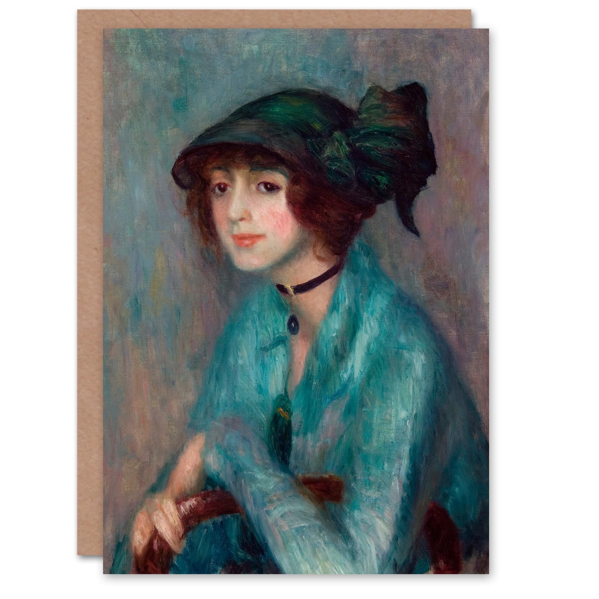Artery8 William James Glackens Art Card The Brunette Woman Portrait