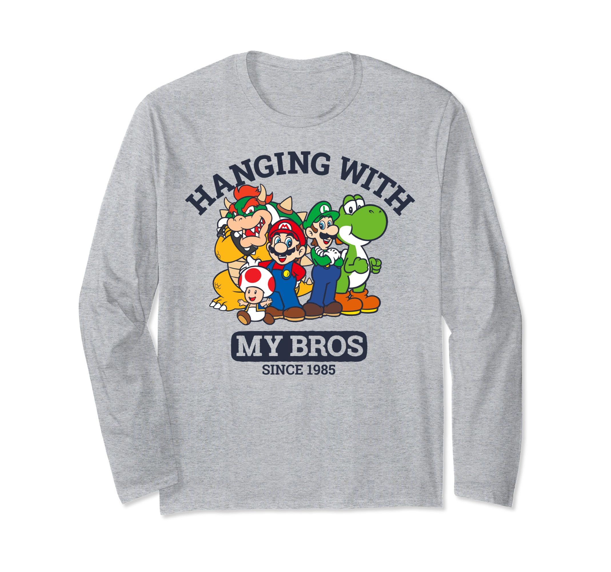 Super Mario Group Shot Hanging With My Bros Poster Long Sleeve T-Shirt