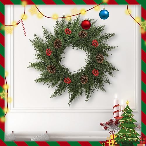 Miniatura 6 de 24 agujas de pino artificiales, ramas de 12.4 pulgadas, tallos de vegetación de Navidad, plantas verdes, ramitas de pino falsas, hojas de pino