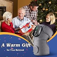 Vista 7 de ERHIVORA - Masajeador de rodilla con calor y vibración, almohadilla térmica para rodilla, rodillera calentada, masajeador de rodilla con calefacción