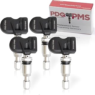PDQ TPMS 433MHZ Tire Pressure Sensor 4 Pack Metal Stem Chevy GMC Cadillac Buick Pontiac Pre-Programmed for OE Part # 13533166 | 13542523