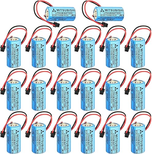 Miniatura 1 de BUCADU 20PCS Q6BAT CR17335SE-R 3V 1800mAh Lithium Battery Replacement Battery for Mitsubishi Q25PRHCPU Q170HBATC QNS FANUC System