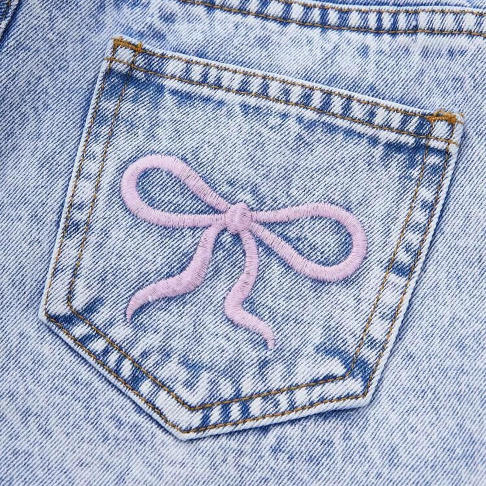 Shorts Noir Fille-Short en Jean Fin et décontracté pour Fille- Ample et Tendance- idéal pour l'été Combinaison Fille Noire