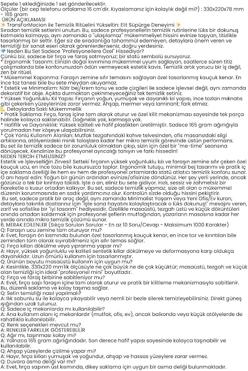 Transformacion Profesyonel Masa Üstü Faraş Fırça Seti Pratik Mini Süpürge Ev Ofis Mutfak Temizleme Seti, 7430000722553
