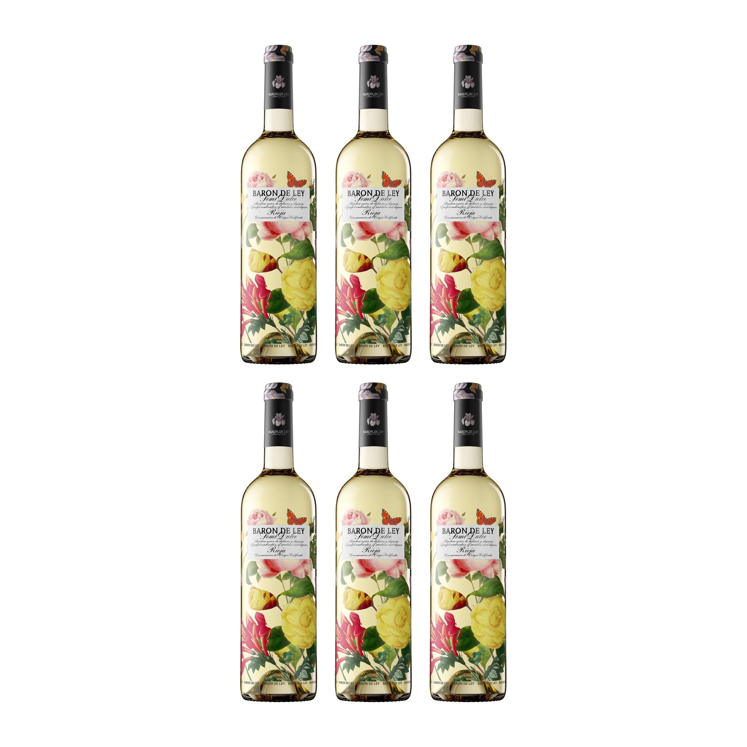 Barón de Ley Semi Dulce halbtrocken Weisswein Spanien inkl. Feinwert E-book (6 x 0.75 l)