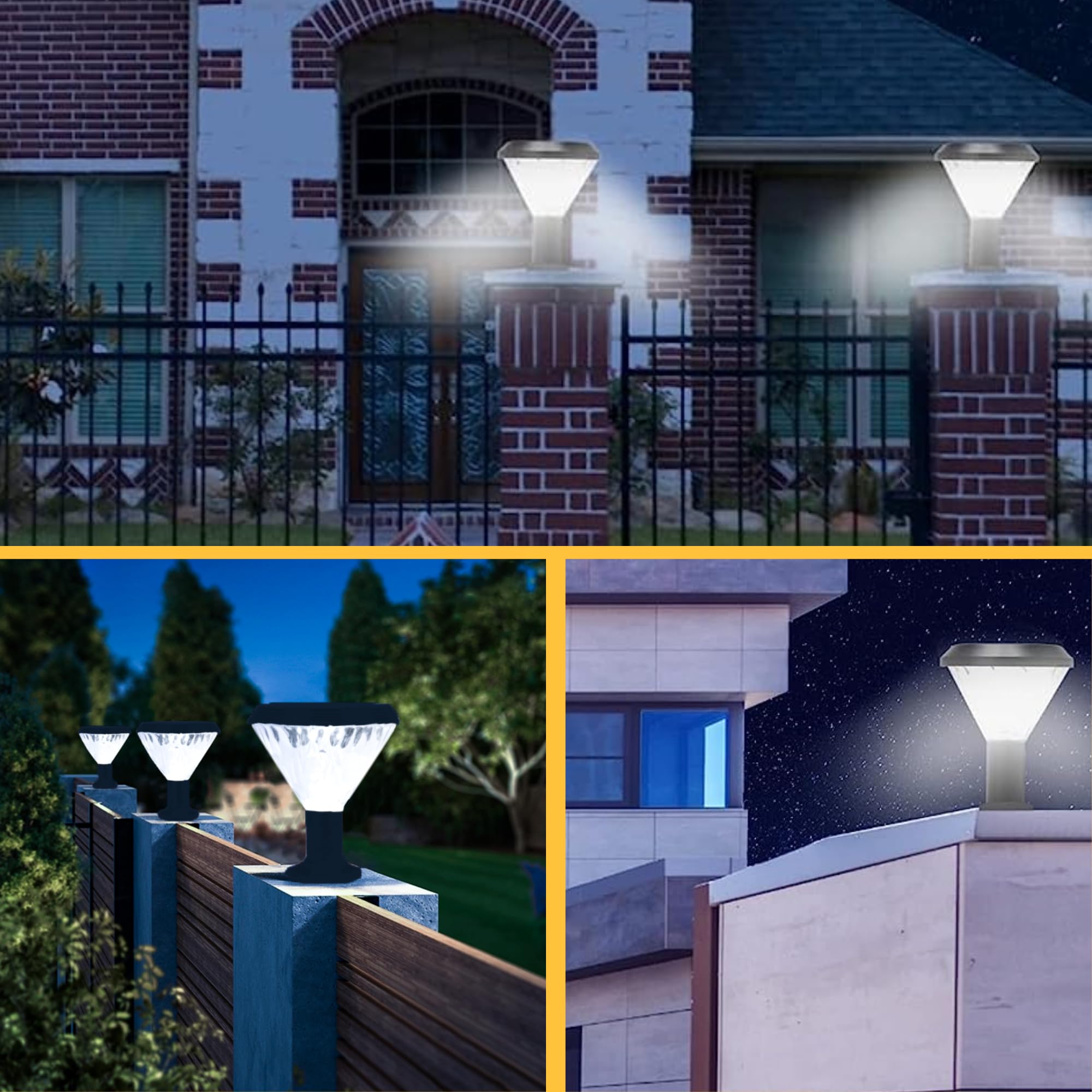Vicyol S&D Farol de Poste Solar Exterior, Lámpara LED en Pedestal, Foco Impermeable con Mando a Distancia y Encendido Inteligente para iluminación de Jardín, Patio, Terraza.