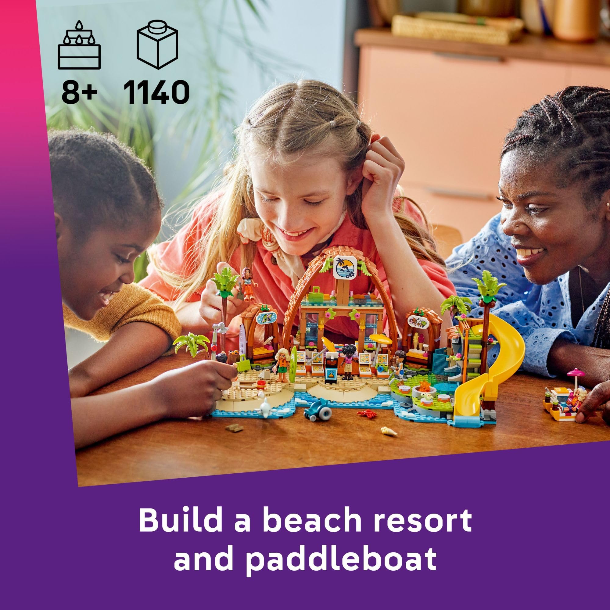 Amazon.com: LEGO Friends Family Vacation Beach Resort Pretend Play