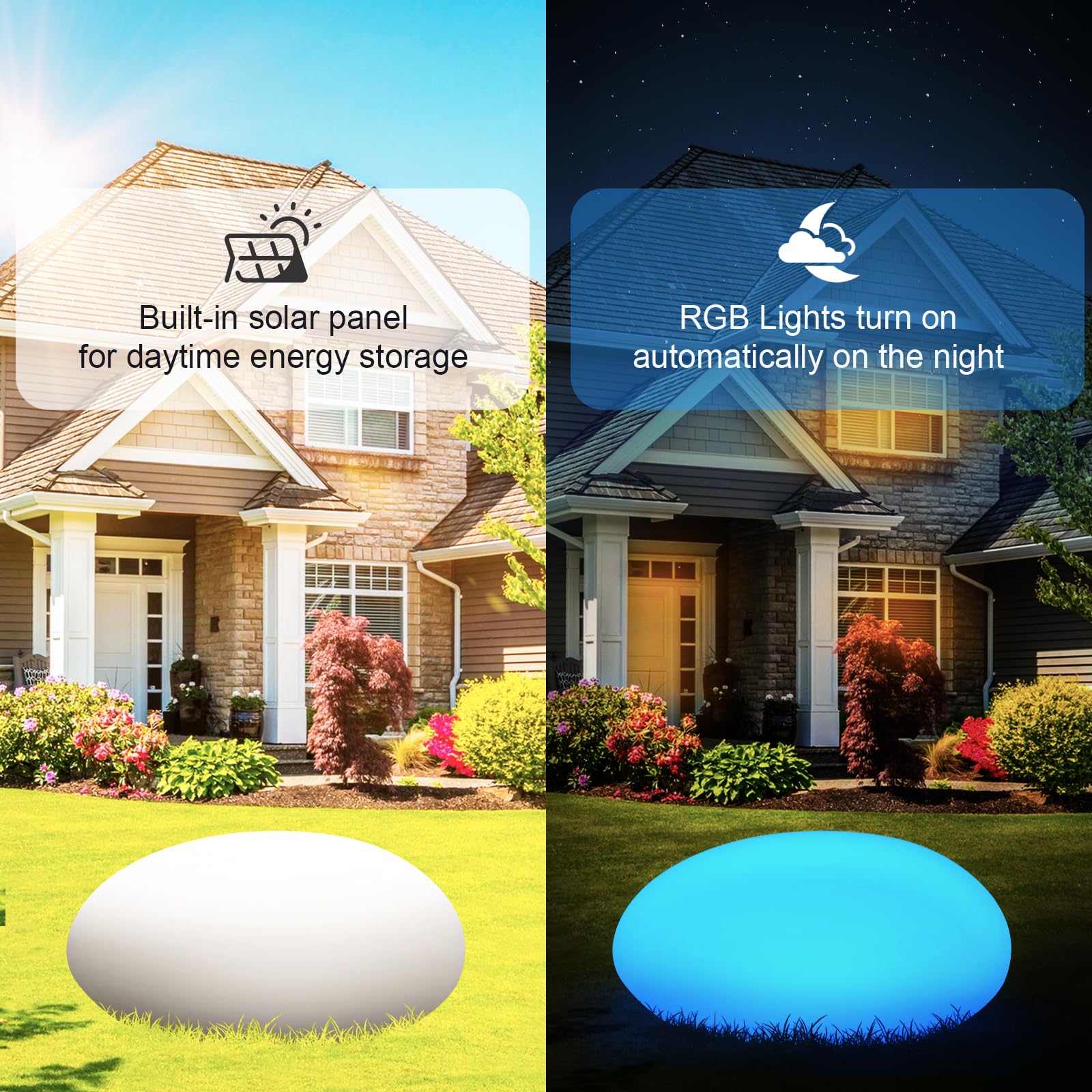 Lampe Solaire Exterieur Decorative – Lampe Solaire Exterieur Jardin avec 16 couleurs et télécommande – Éclairage pour Jardins, Pelouse, Cour, Piscine, Café, Mariage, Parterre de Fleurs
