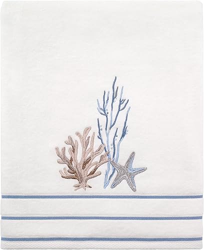 Avanti Linens - Toalla de baño, toalla de algodón suave y absorbente (Colección Costera Abstracta)
