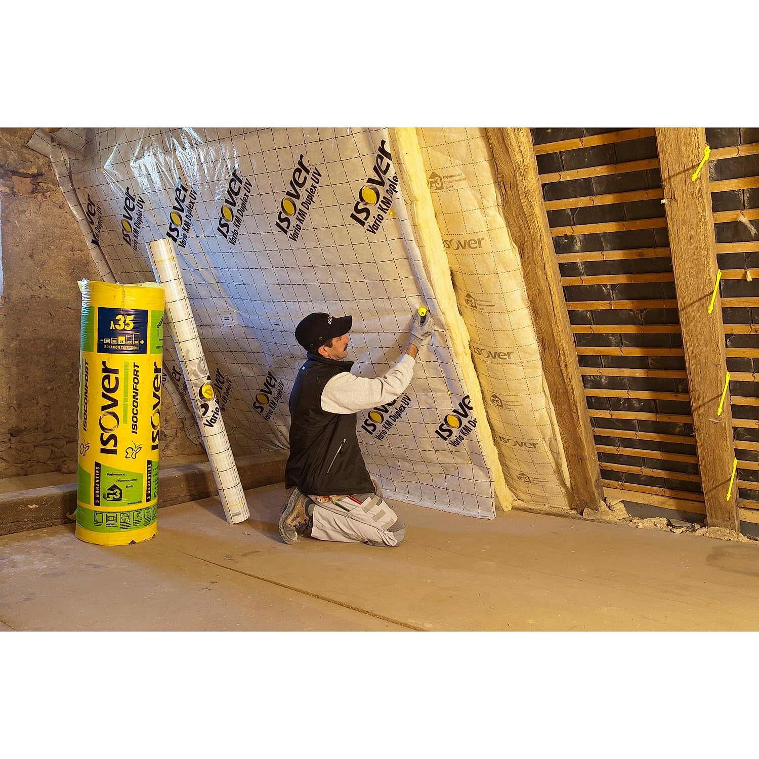 ISOVER Membrane pare-vapeur VARIO Xtra - 1,5m x 40m - Rouleau de 60m² - Etanchéité à l'air