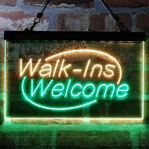 Miniatura 10 de Walk-Ins Welcome Display Shop Letrero de neón LED de doble color, blanco y morado, 24 x 16 pulgadas st6s64-i4005-wp