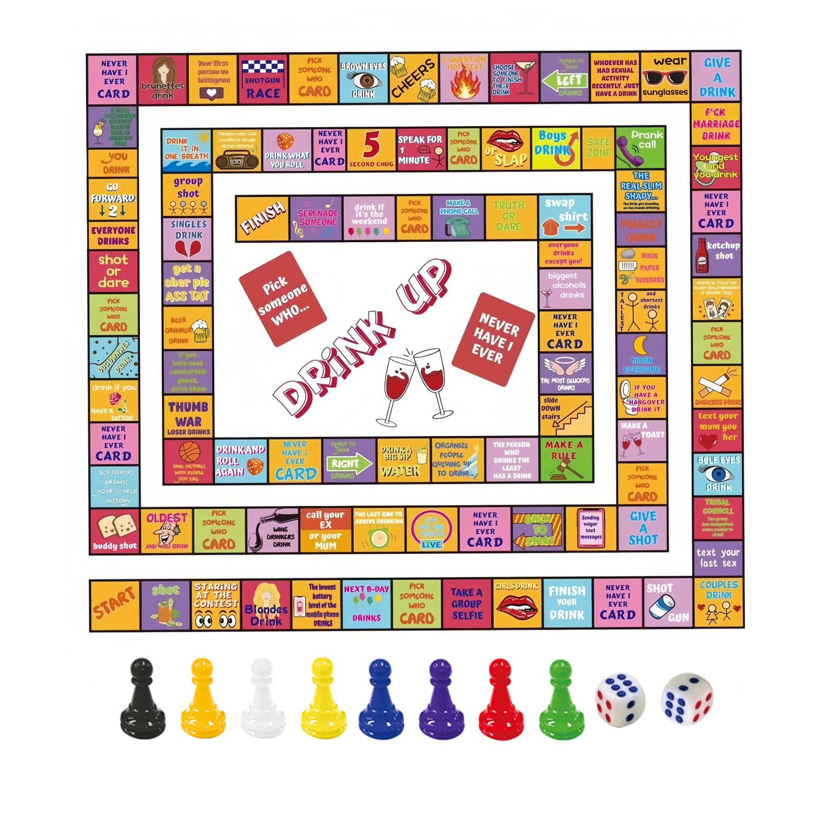 Drinking Games for Adults Adult Monopoly Board Game, Drinking Games for Night Bachelorette,Party Games for 2-6 Players, Age 18+