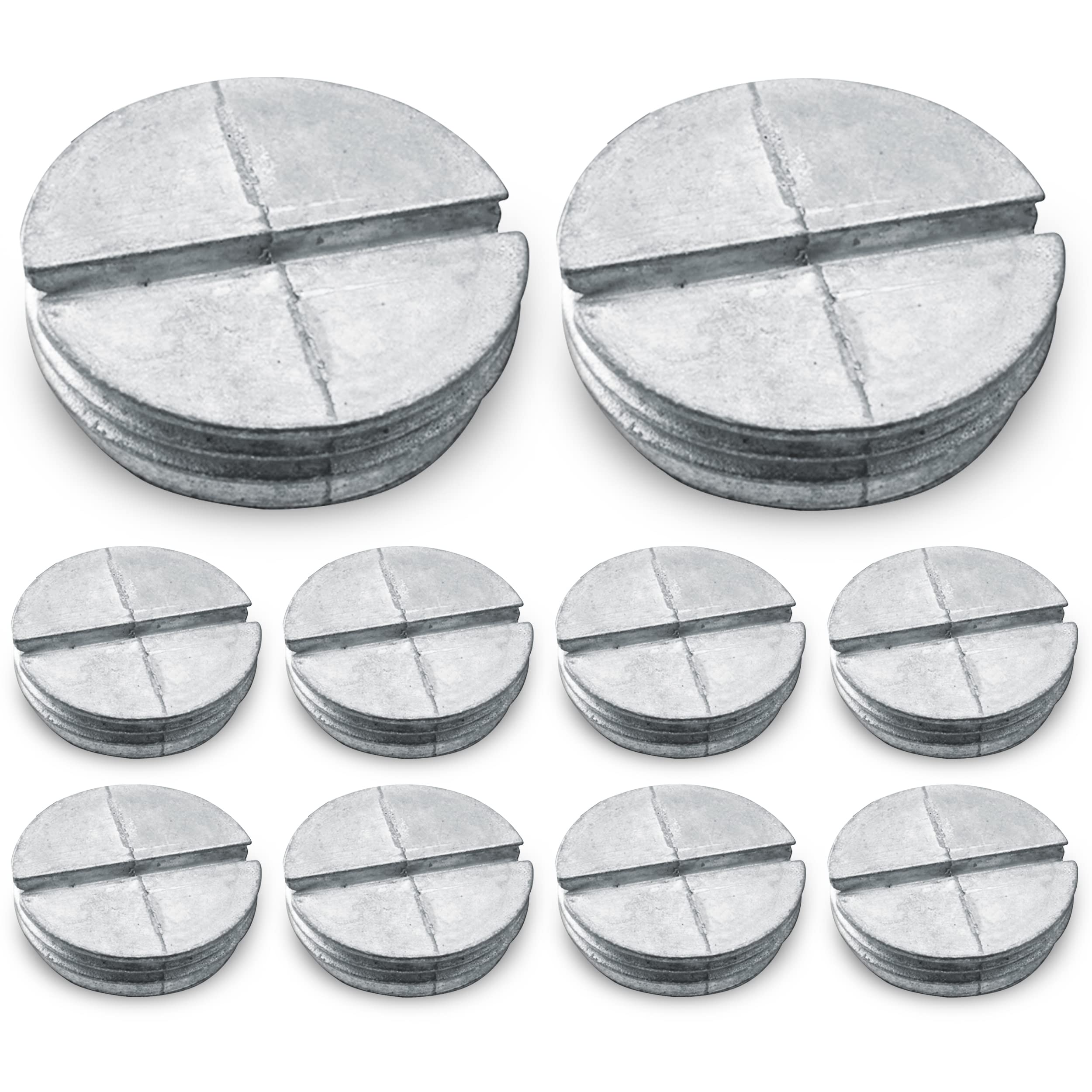 OhLectric Durable Hole Plugs - 1 Inch Threaded Round Plugs - Covers Unused Holes - Protect Threaded Pipes- Robust Decorative Plugs - Creates Finished Appearance - Grey - Pack of 10 - OL-42438