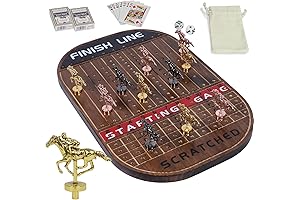 Metal Horse Racing Board Game