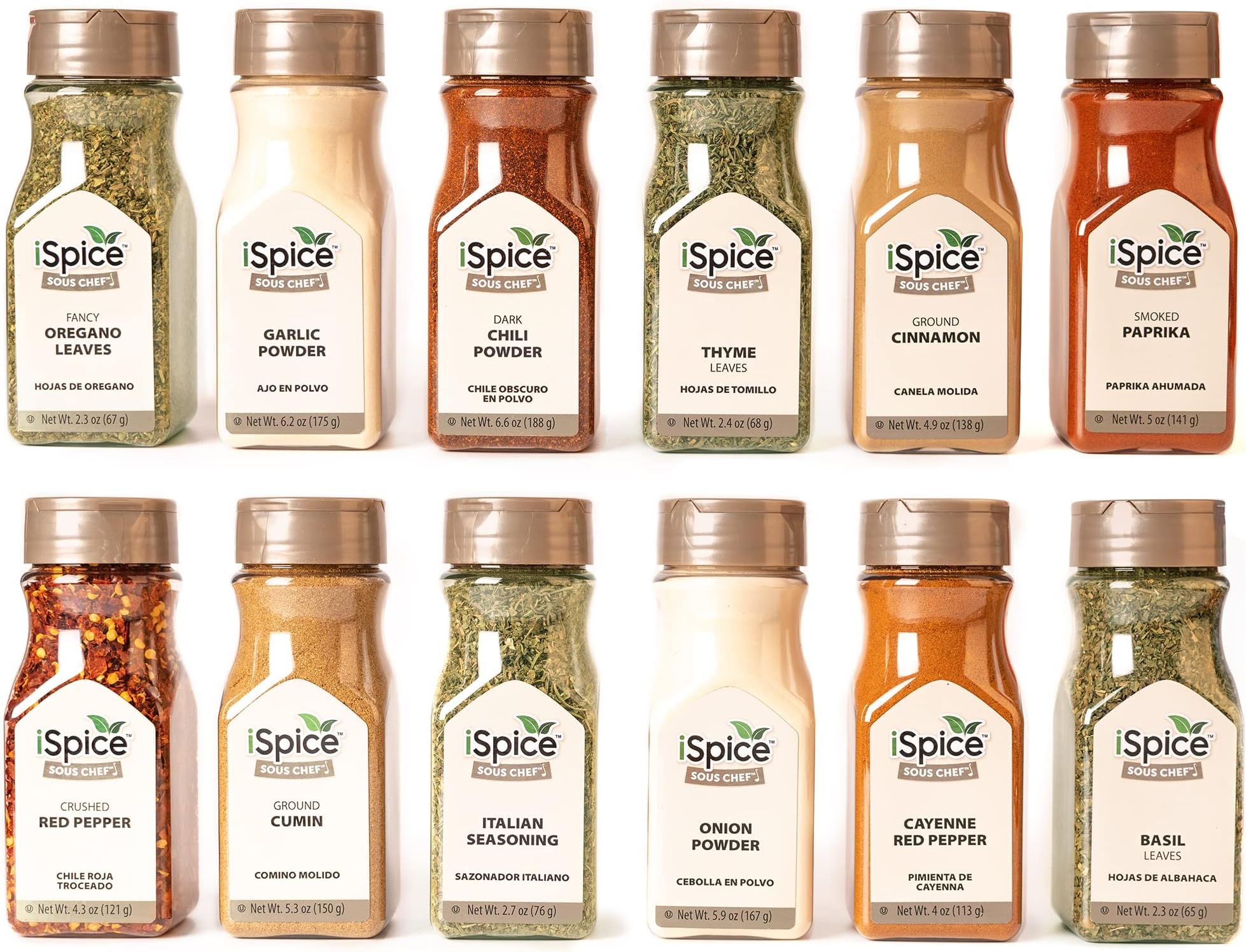iSpice Starter Spice Set- Seasonings for Cooking, Spices and Seasonings Sets, Spices Variety Pack, Cooking Gifts for Men Home Basic Spice Set | Chef Naturelle (Pack of 12)…