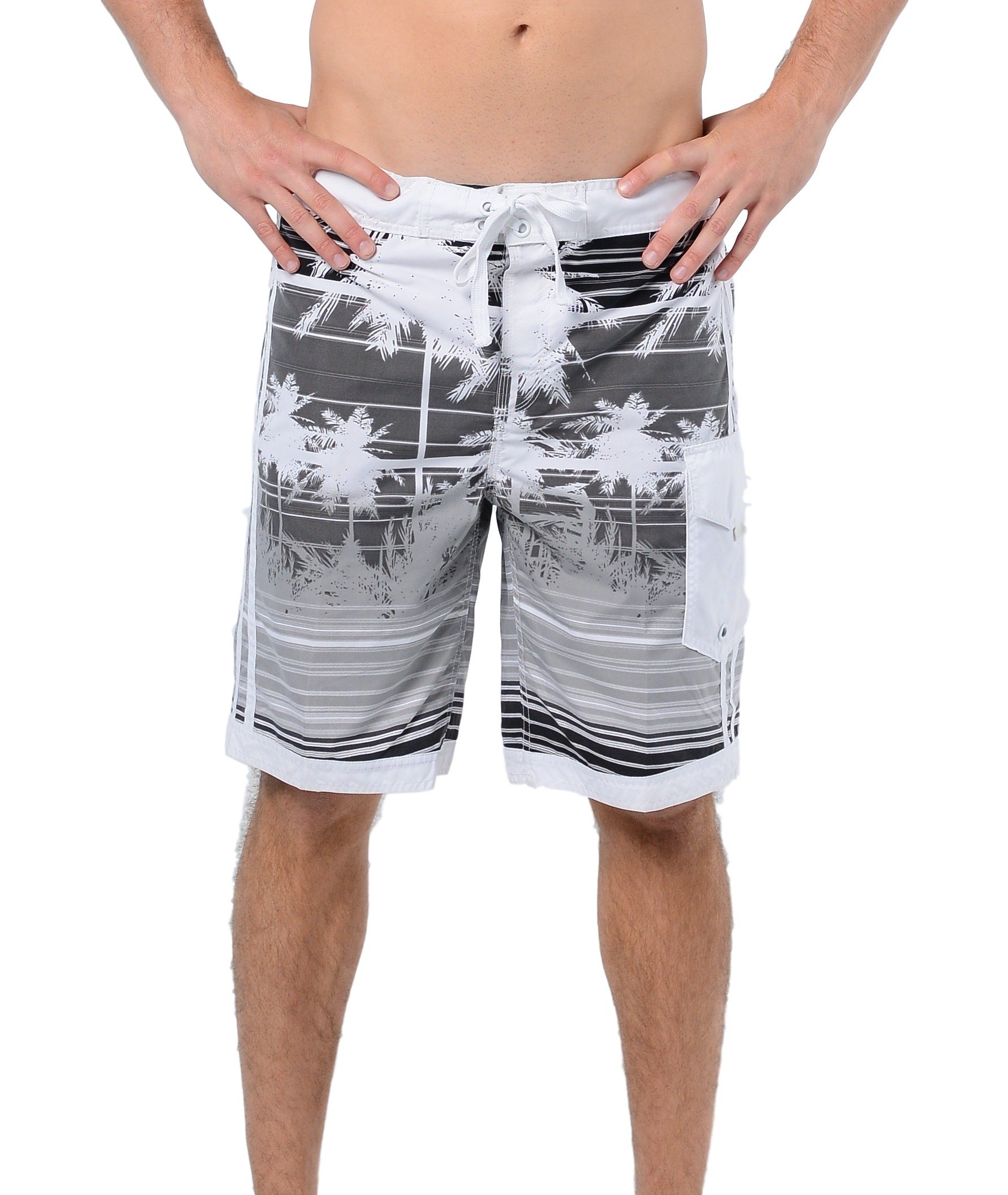 Men's Micro Fiber South Beach Swim Trunks Black L-image-25