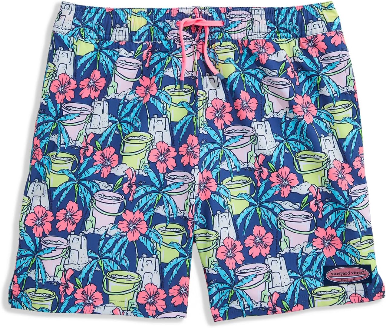 Vineyard Vines Boys' Printed Chappy Swim Trunks, Moonshine, XL