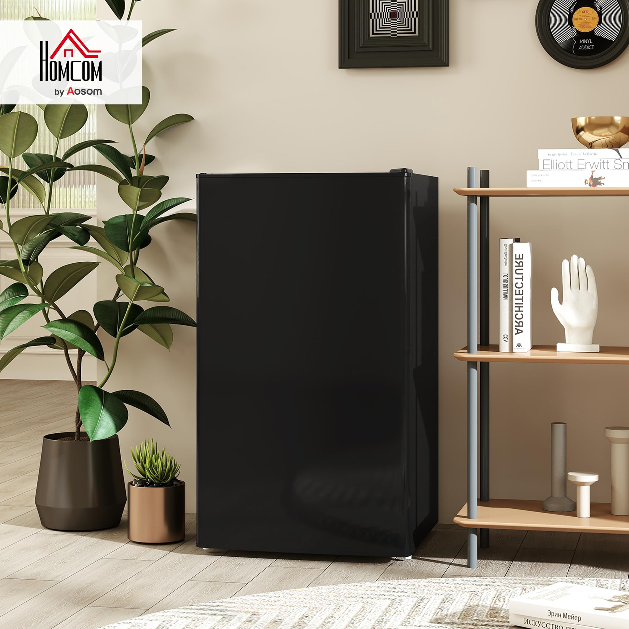 Refrigeratore Mini HOMCOM 91L Single Door Silent Black - Dettaglio