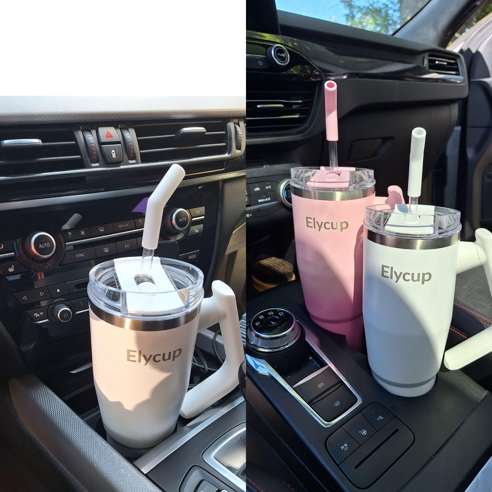 Gobelet Isotherme 1,2L (40oz) avec Poignée Rotative 180° et Couvercle 2 en 1 - Mug Inox Grande Capacité - Garde 24h froid et 12h chaud - Voyage, Voiture, Bureau, Sport